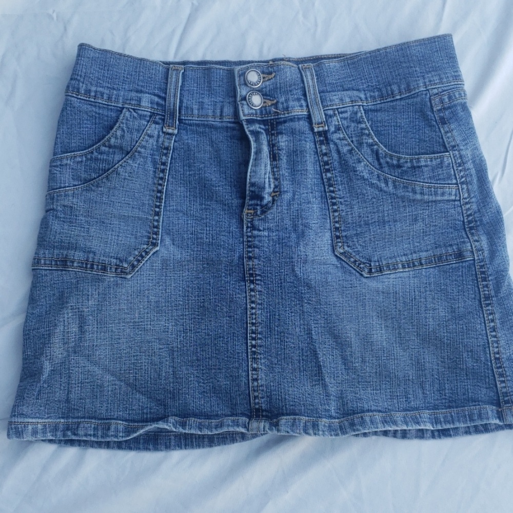 Denim mini skirt